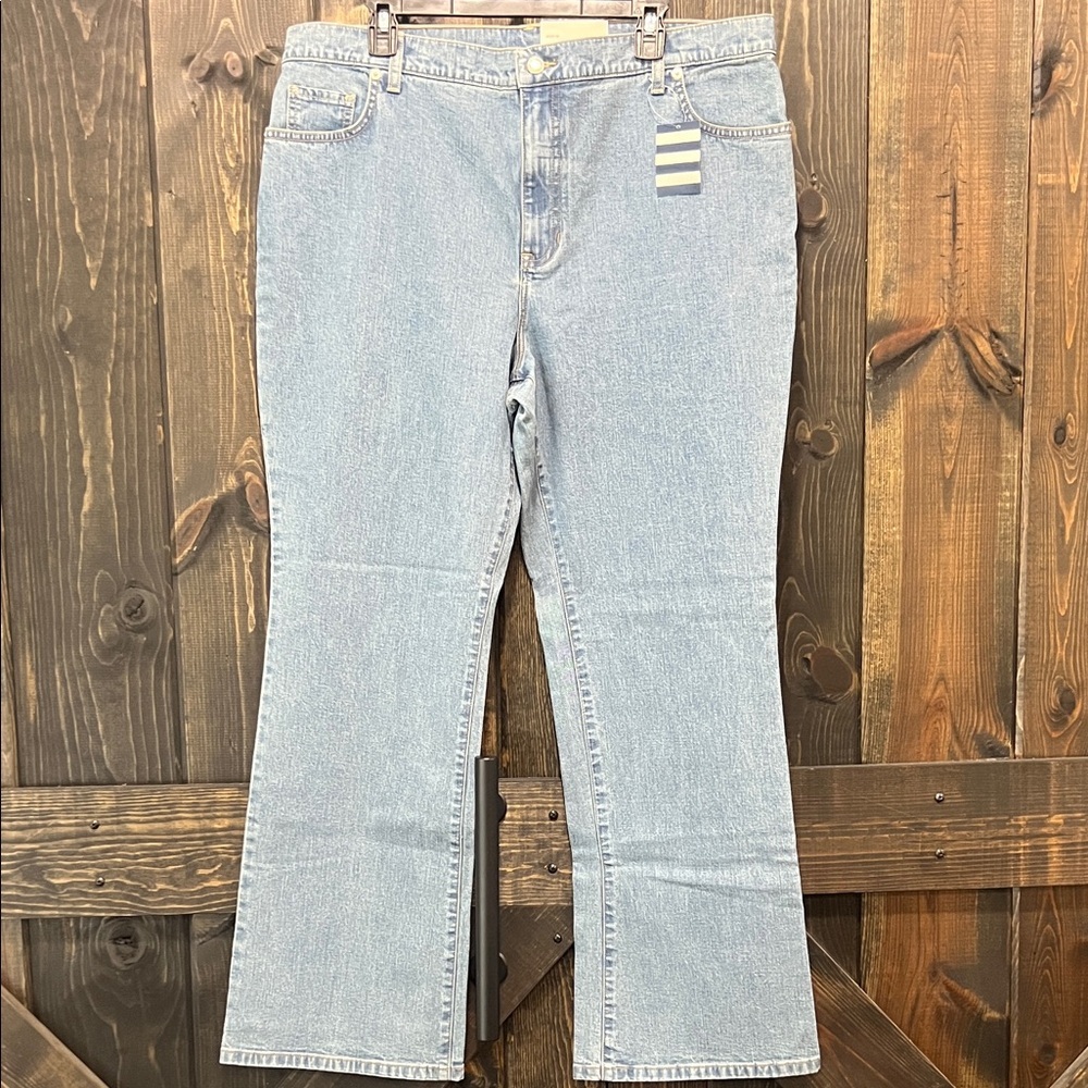 Lands End Modern Fit Bootcut Jeans Size 18 Denim Neutral Capsule‎ NWT Outdoor